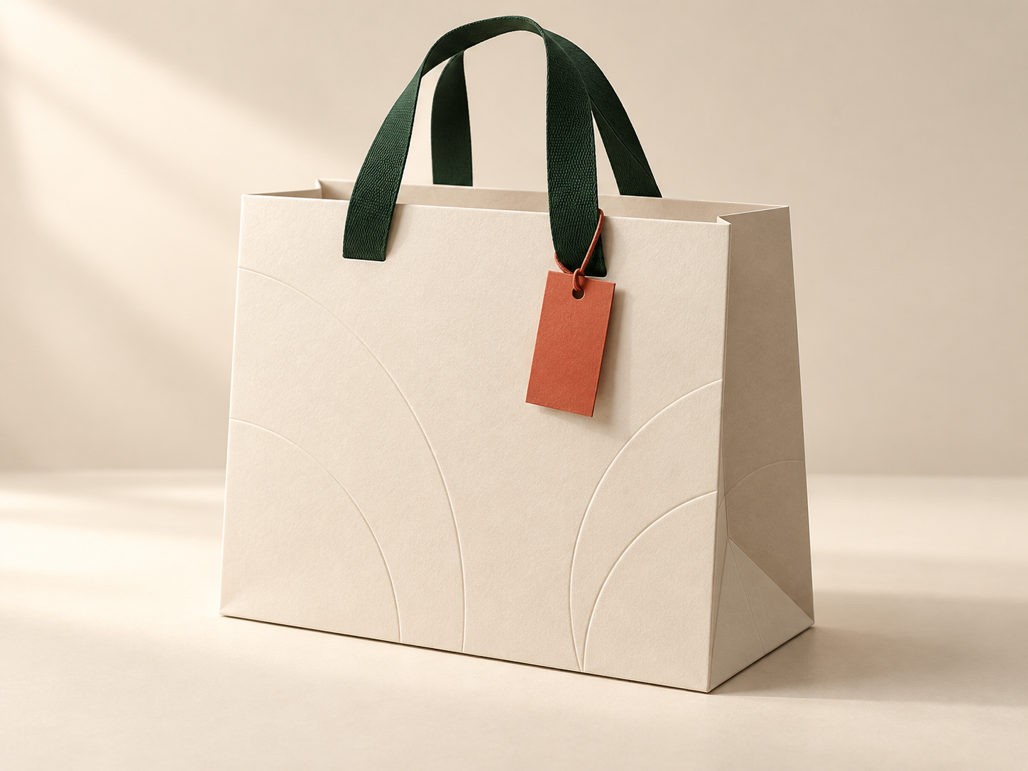 Ribbon-handle gift bag